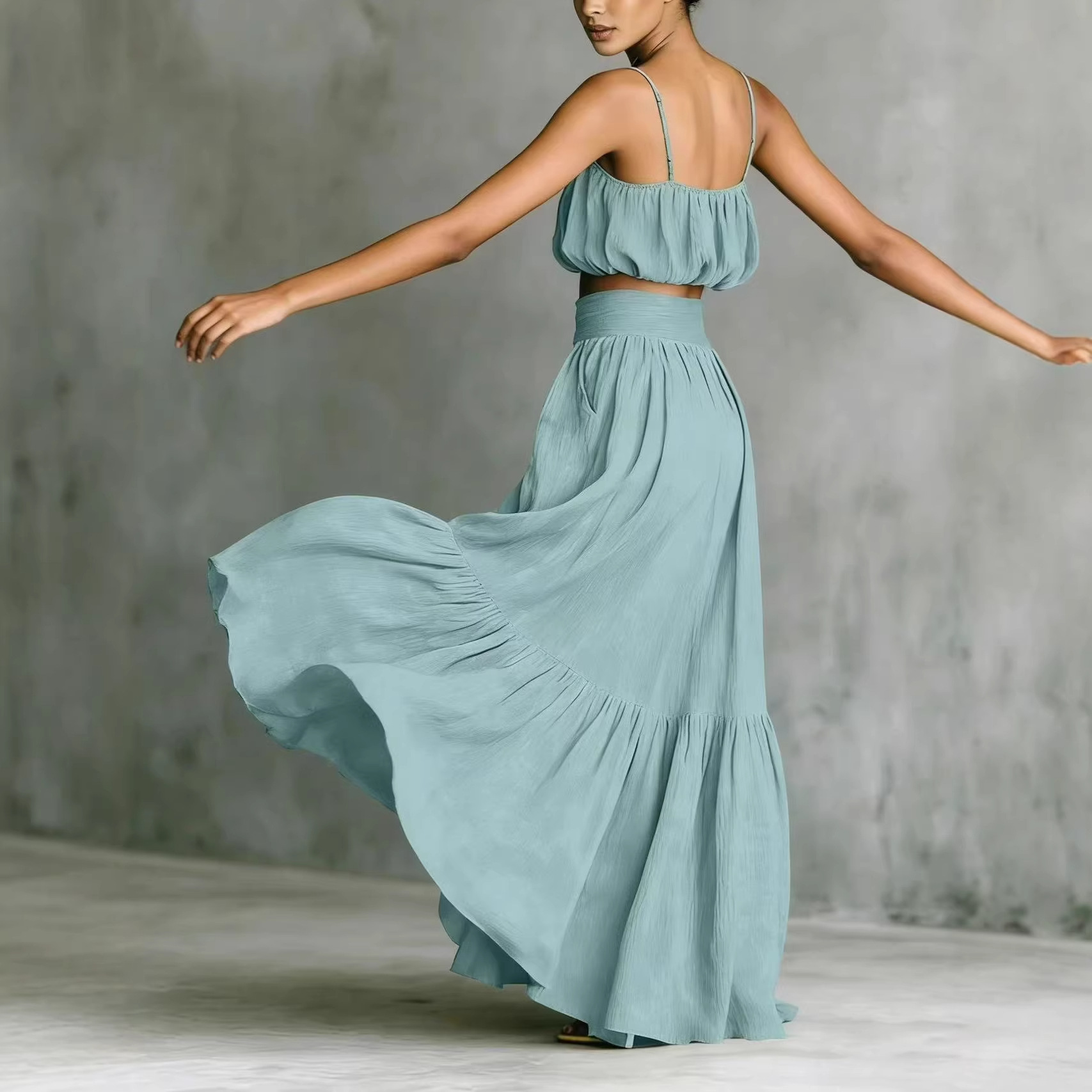 Boho Summer Beach Maxi Dress - Completo Estivo da Donna 2 Pezzi: