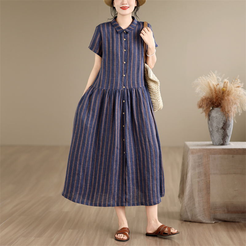 Abito-camicia da donna in coto - Casual Loose Linen Shirt Dress recensione e prezzo