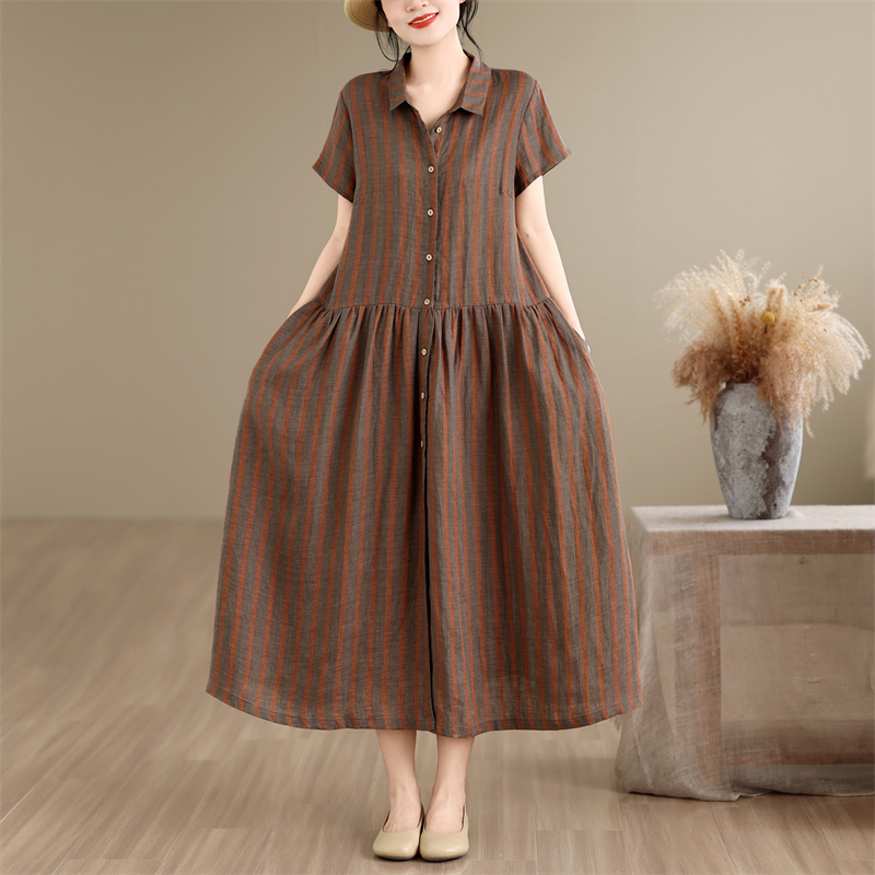 Abito-camicia da donna in coto - Casual Loose Linen Shirt Dress recensione e prezzo