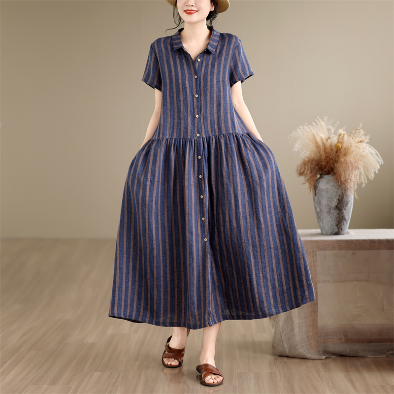 Abito-camicia da donna in coto - Casual Loose Linen Shirt Dress recensione e prezzo