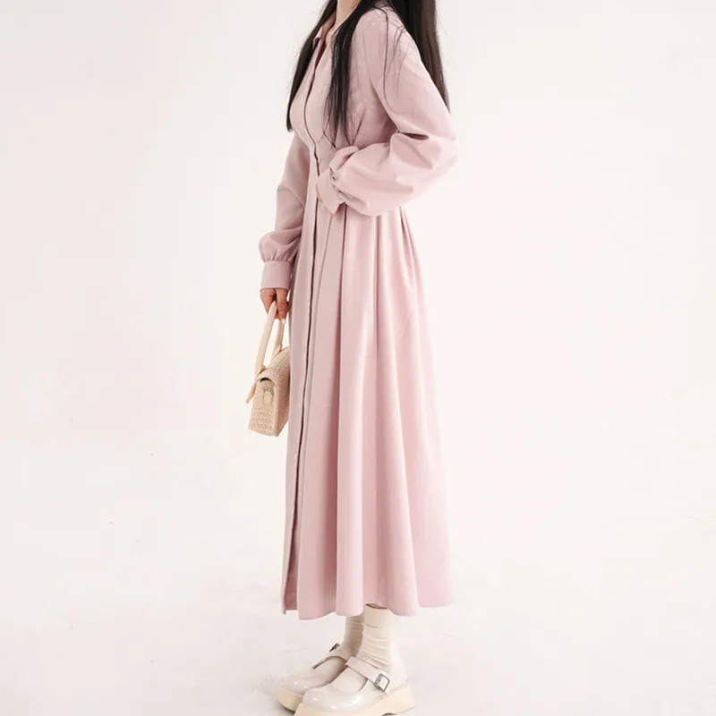 Abito midi da donna stile core - Korean Style A Line Shirt Dress recensione e prezzo