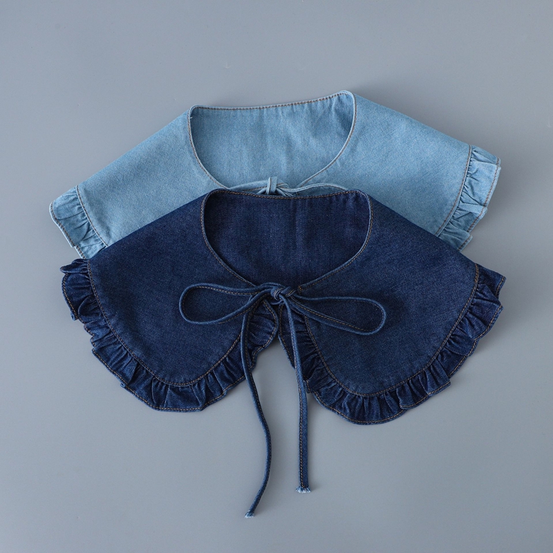 Colletto finto in denim blu co - Blouses recensione e prezzo