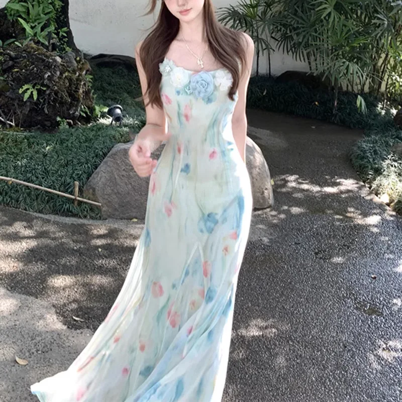 Kawaii Sweet Y2k Abito longuet - French Vintage Floral Midi Dress recensione e prezzo